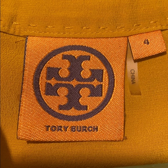 “Goldenrod” color silk Tory Burch Jayden blouse - Picture 6 of 6